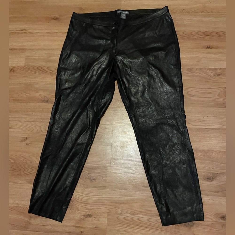 NWT Kate & Mallory Metallic Black Pants 16w